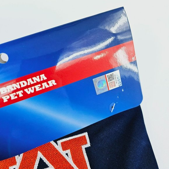 Pet First Collegiate Bandana Wear Auburn University Small Medium Blue Orange New - Picture 5 of 9